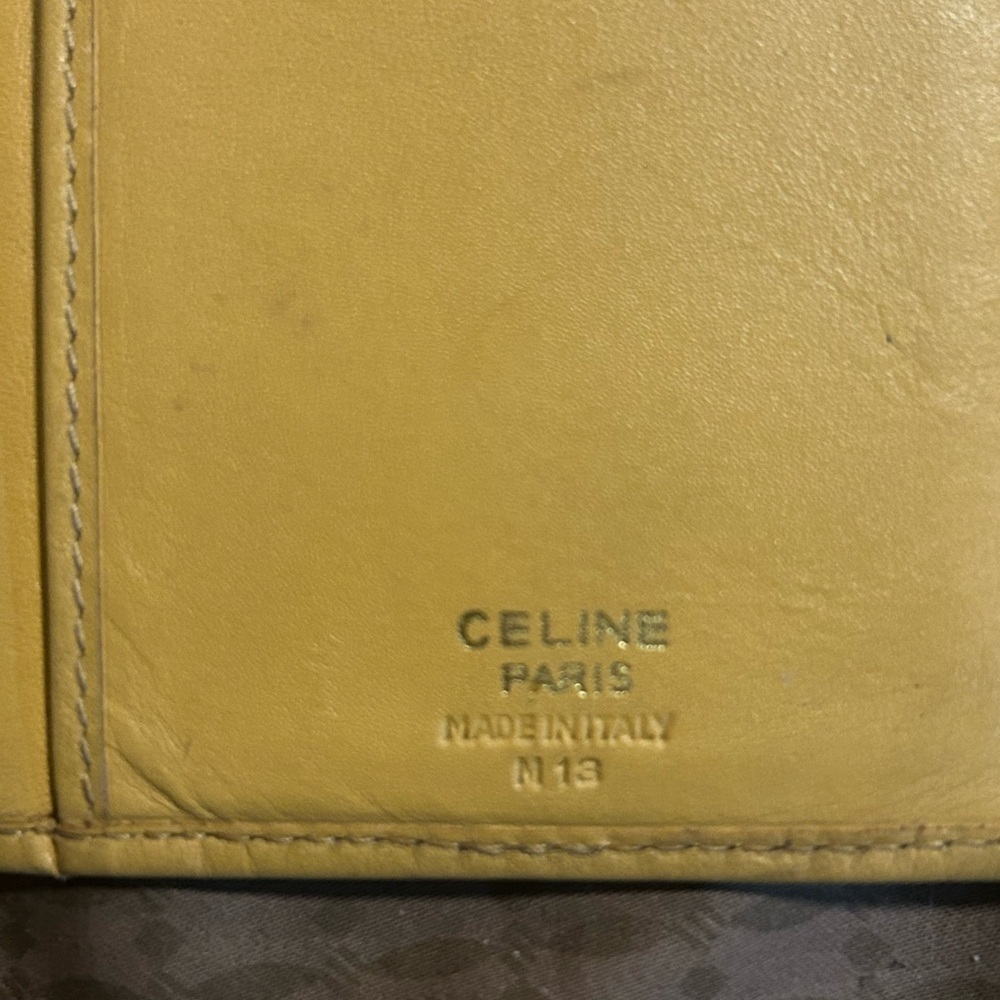 vintage Celine Macadam canvas long bifold wallet with leather trim. - Picture 7 of 15